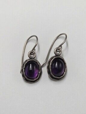 Silpada 925 Sterling Silver Amethyst Dangle Earrings